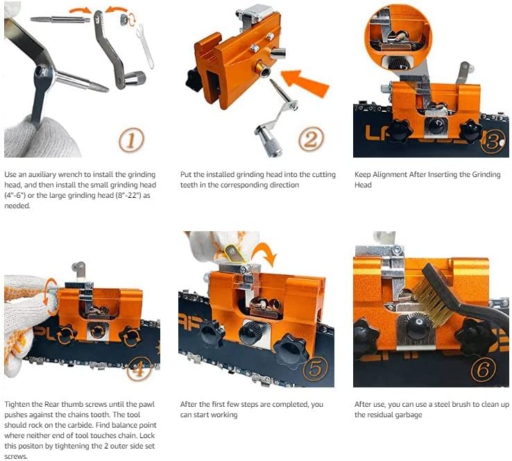 DIY Durable Chainsaw Sharpener Jig Manual Chainsaw Chain Sharpening For Most Chain Saw Electric Saw With Sharpening Head