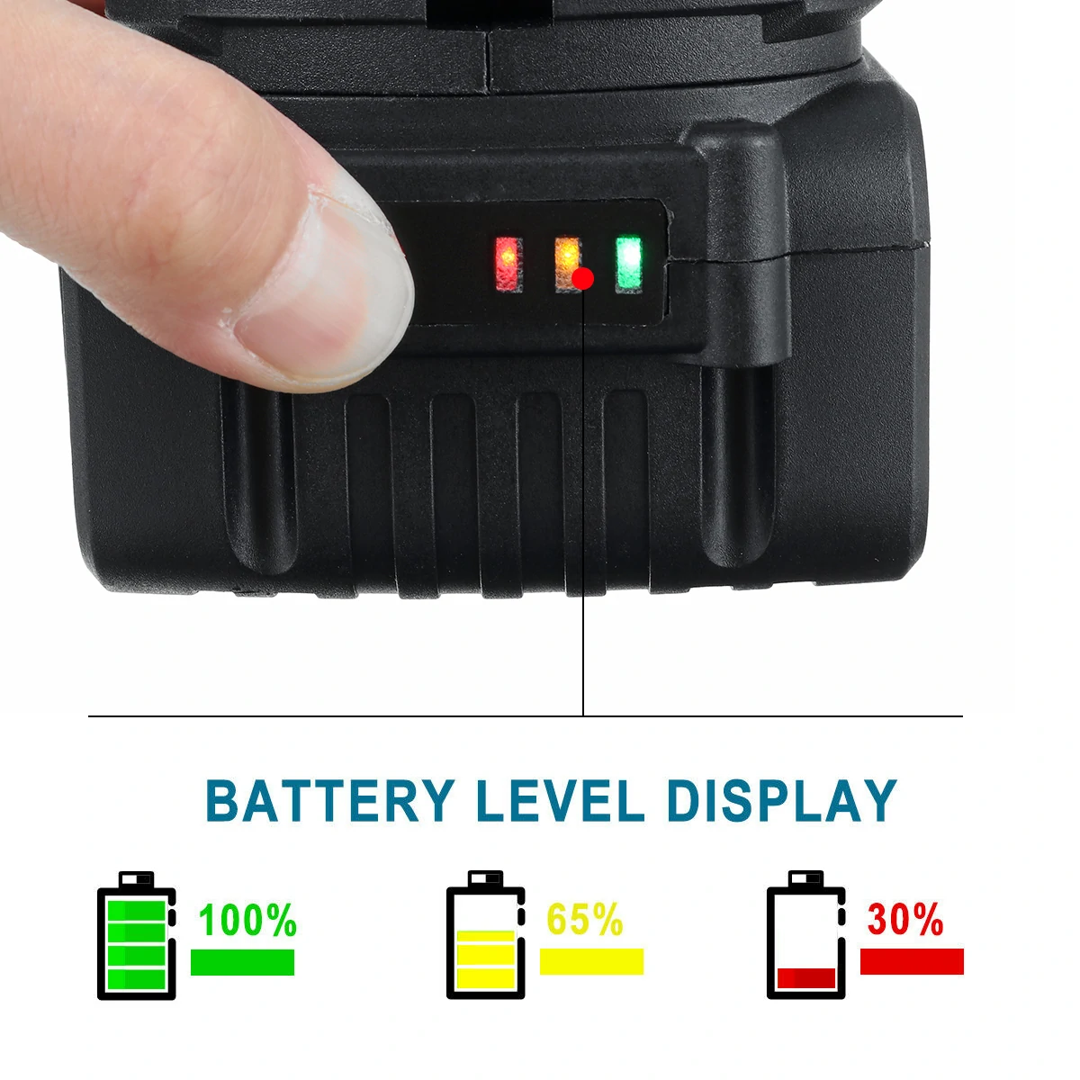 Wolike 388VF 8 Inch Cordless Electric Chain Saw One-Hand Wood Cutter Pruning Saws Garden Power Tools