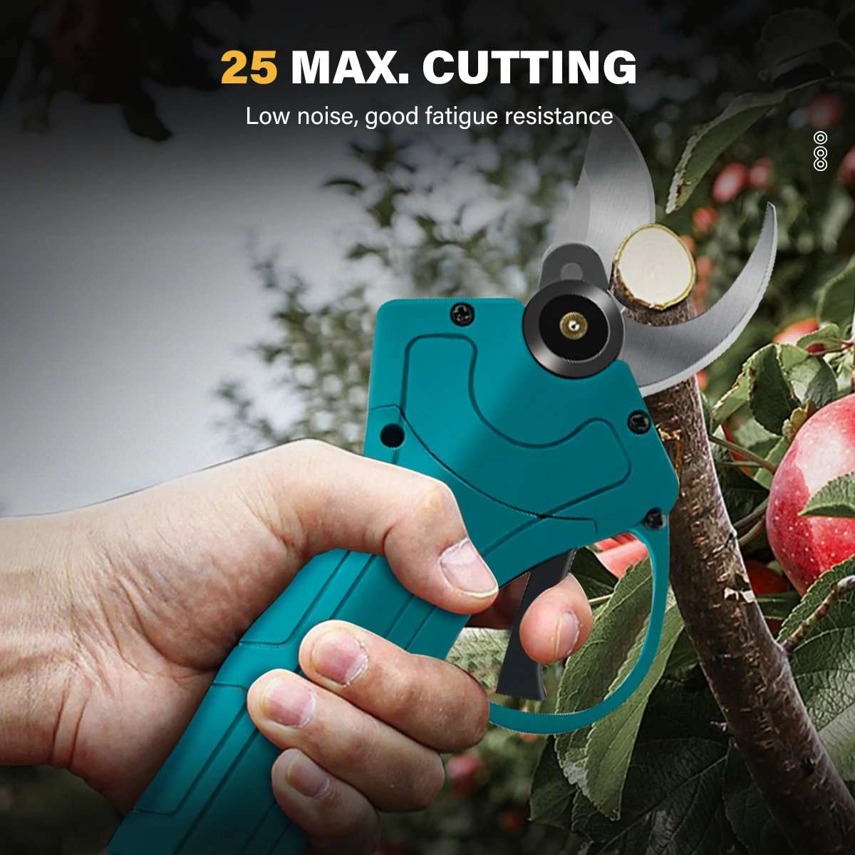 VIOLEWORKS Cordless Pruning Shears Garden Fruit Tree Bonsai Scissors 100W Power Efficient Durable Tungsten Blade with 1300mAh Battery for Horticultural Applications