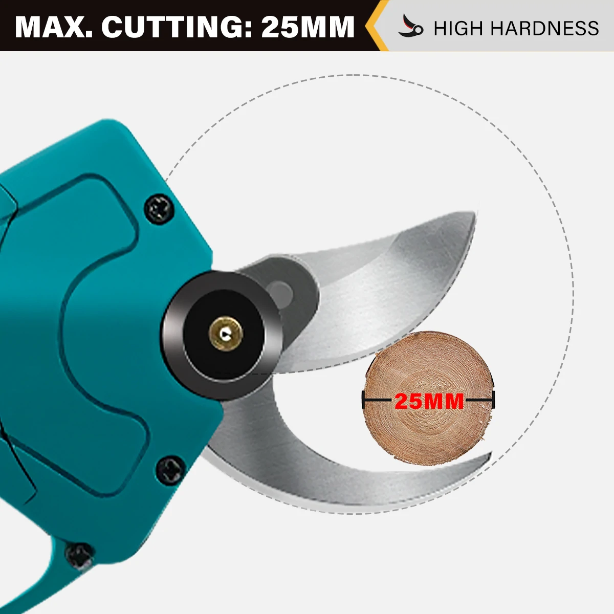 VIOLEWORKS Cordless Pruning Shears Garden Fruit Tree Bonsai Scissors 100W Power Efficient Durable Tungsten Blade with 1300mAh Battery for Horticultural Applications