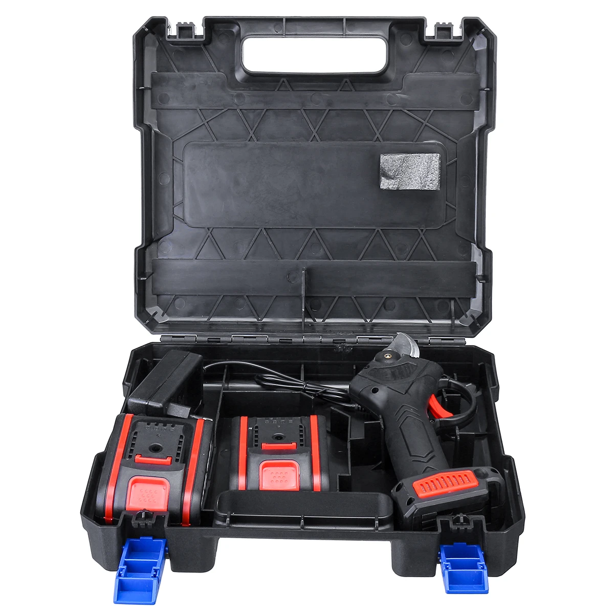 VIOLEWORKS 88VF Cordless Electric Pruning Shears Secateur 30mm Garden Branch Cutter W/ 2X Battery & Plastic Toolbox