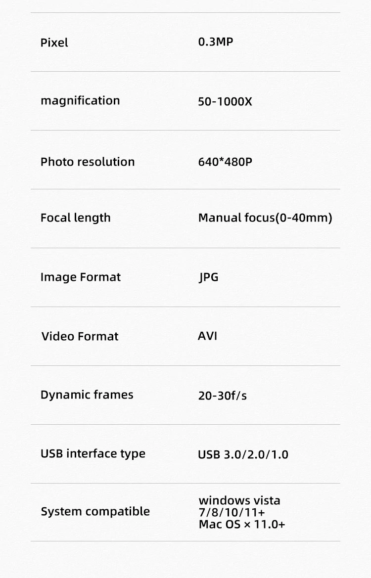1000X Digital Microscope 3 In 1 Interfaces Microscope Photo Video Modes Microscope Computer Mobilephone Connecting 360° Bracket
