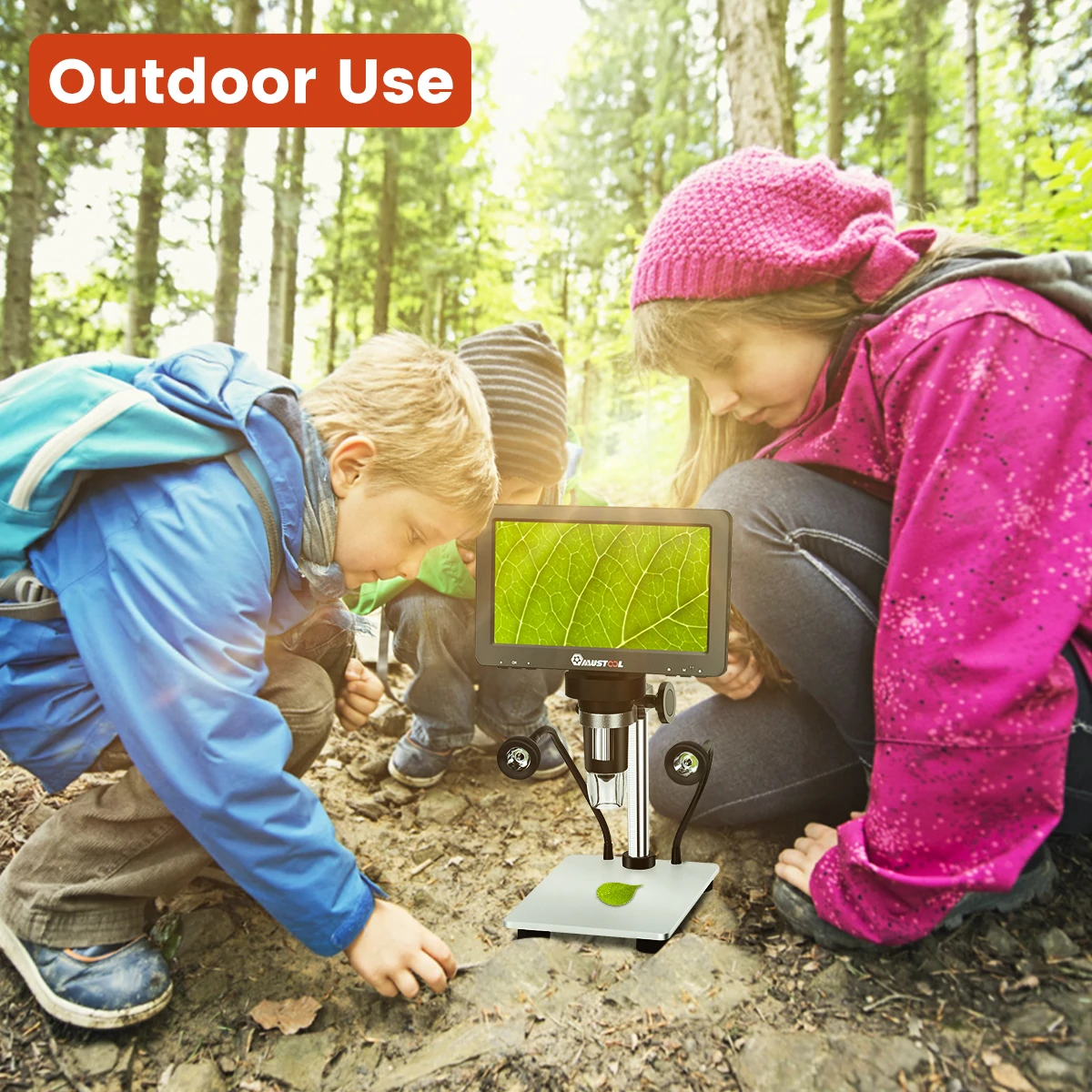 Mustool DM9 Digital Microscope 7-inch 1200X Magnifying w/Reflect cover High Resolution 1080FHD Video Adjustable LED Lights Manual Focus Remote Control Compatible with Windows and Ma OS