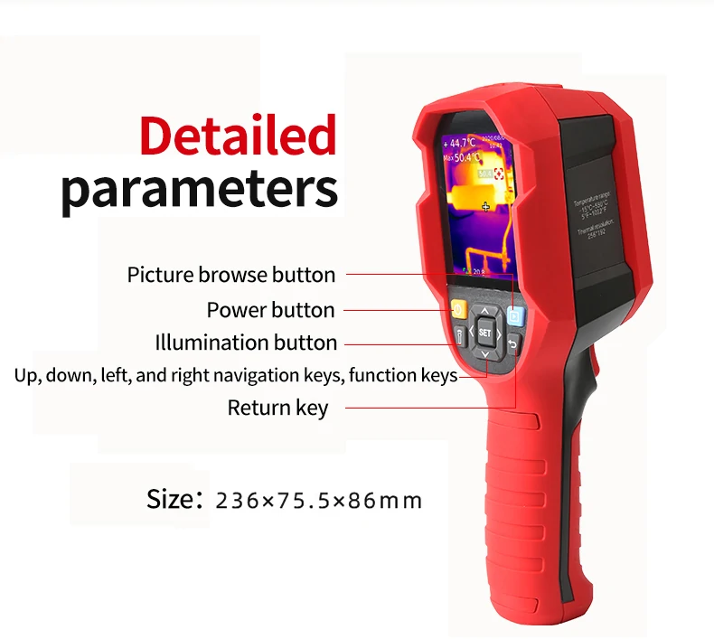 UNI-T UTi260B 256*192 Pixel Infrared Thermal Imager -20~550°C Industrial Thermal Imaging Camera Handheld USB Infrared Thermometer