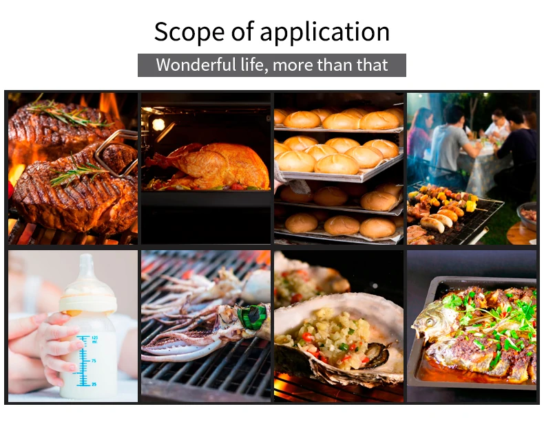 TS-6601-2 Dual-needle Touchscreen Food Thermometer Kitchen Baking Meat Barbecue Thermometer