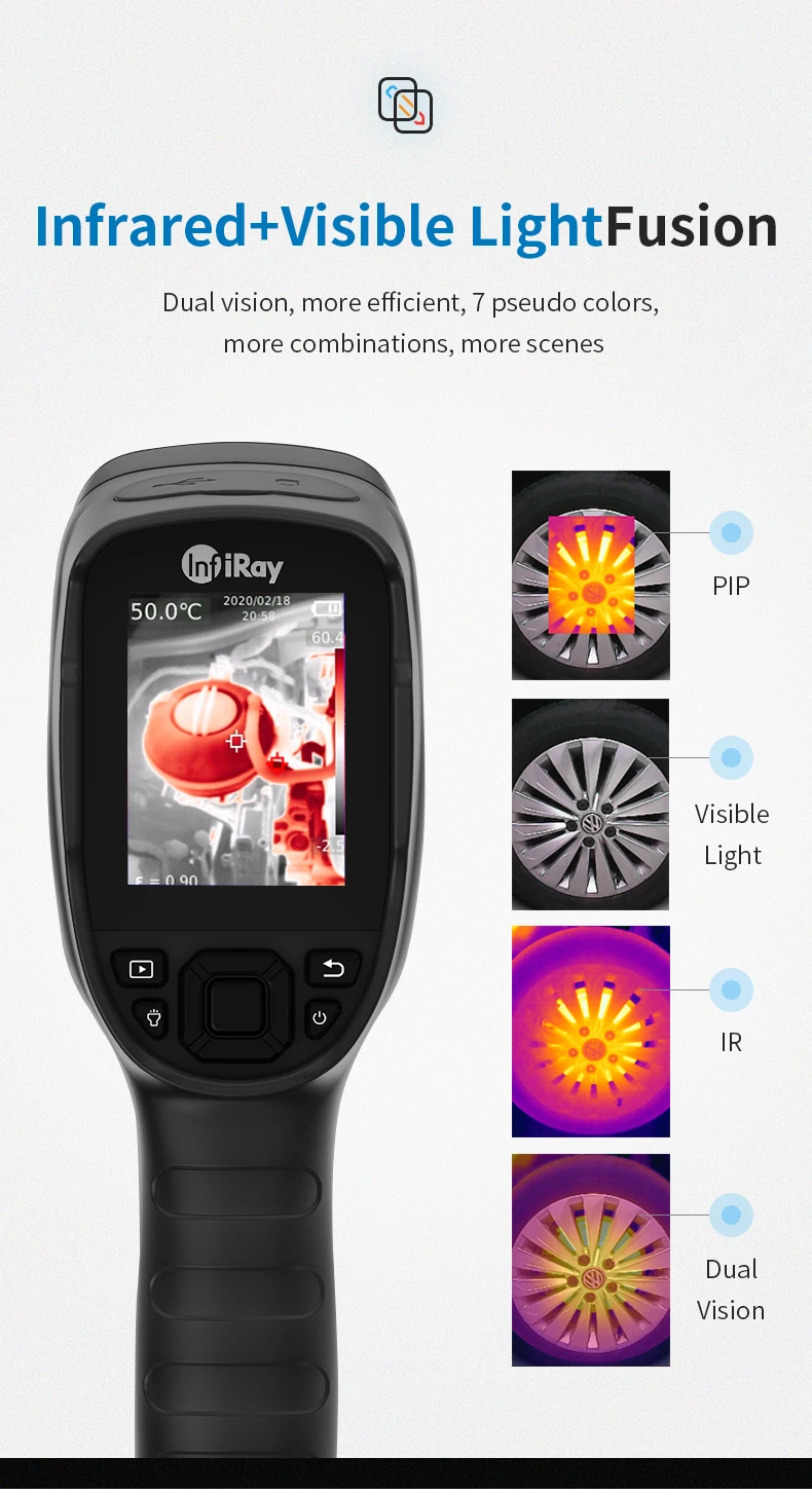 INFIRAY C200 Infrared Camera Camera Geothermal Detector Temperature Imager 256*192 Pixels Equivalent to UTI260B