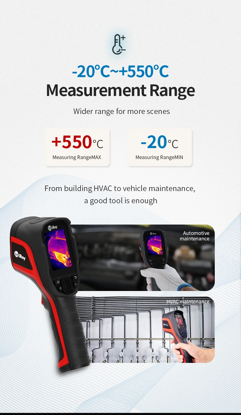 INFIRAY C200 Infrared Camera Camera Geothermal Detector Temperature Imager 256*192 Pixels Equivalent to UTI260B