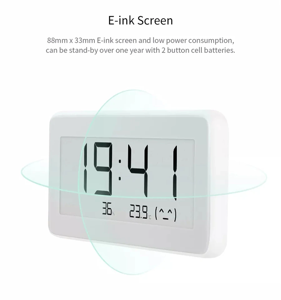 Xiaomi Mijia Smart Temperature Humidity Pro Electronic Digital Clock Watch E-link Thermometer Moisture Meter Work Mi Home