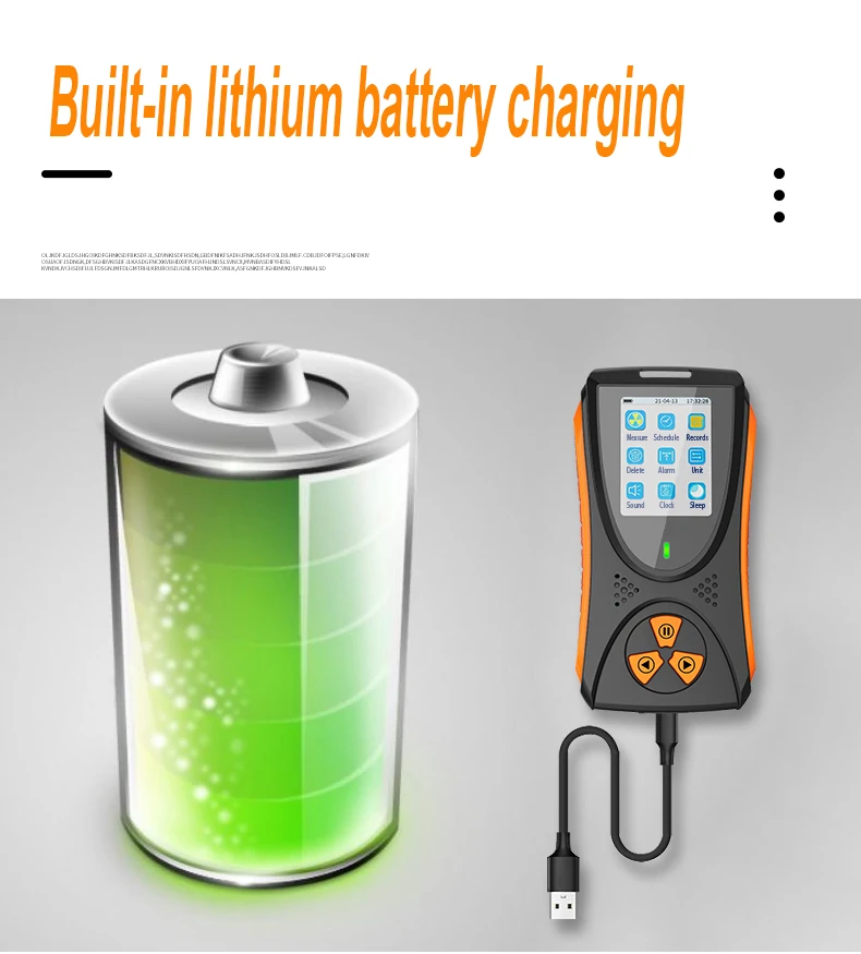 High Precision 0. 05uSv-50mSv Nuclear Radiation Tester Radioactive Tester with Built-in Battery TFT2.0  Color Display Screen Alarm Fuction