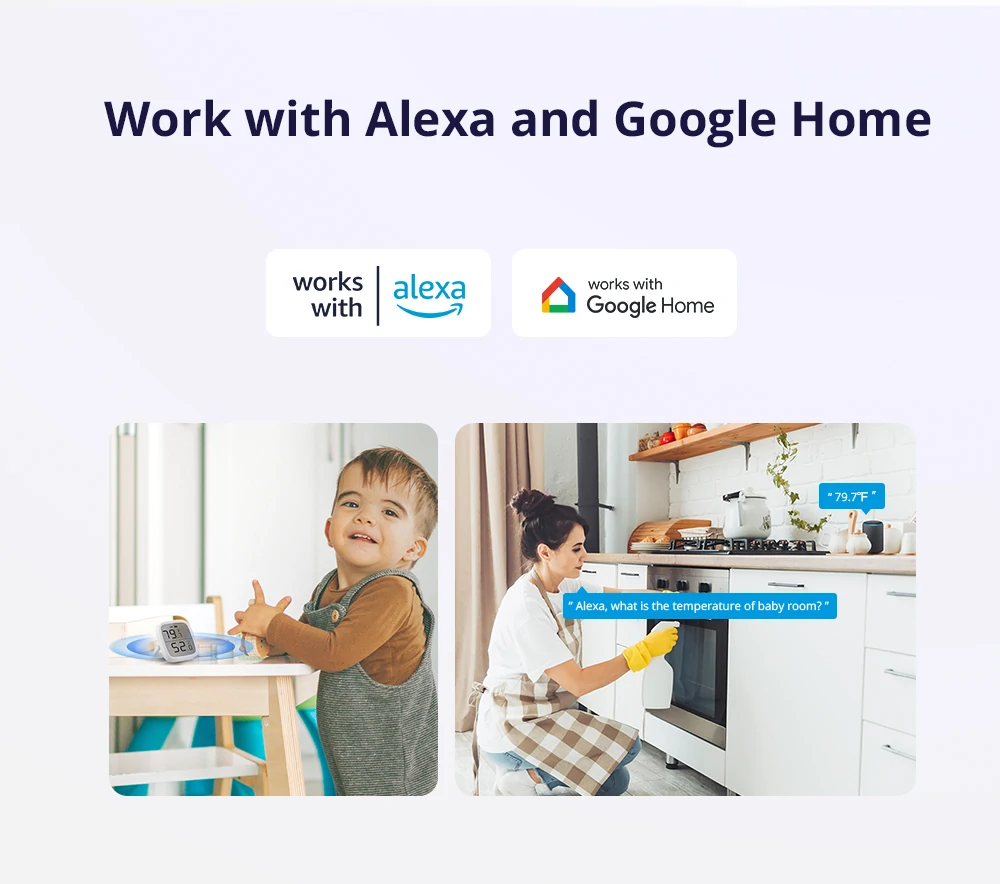 2Pcs SONOFF SNZB-02D LCD Smart Temperature Humidity Sensor APP Real-time Monitoring Work with ZB Bridge-P/ ZB Dongle/ NS Panel