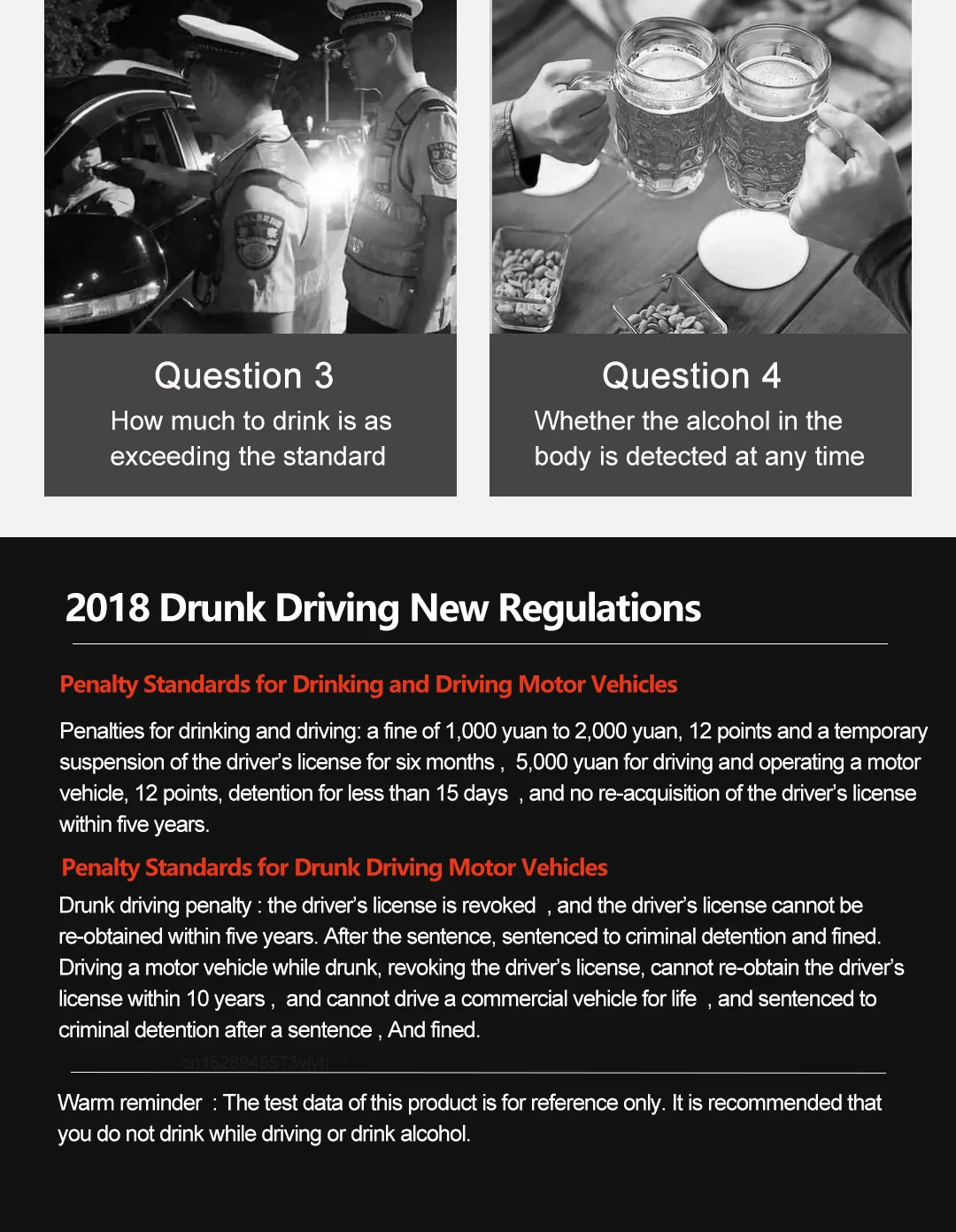 Hydsto Digital Alcohol Tester T1 Professional Alcohol Breathalyzer Breath Drunk Driving Analyzer LCD Screen Mini Tools