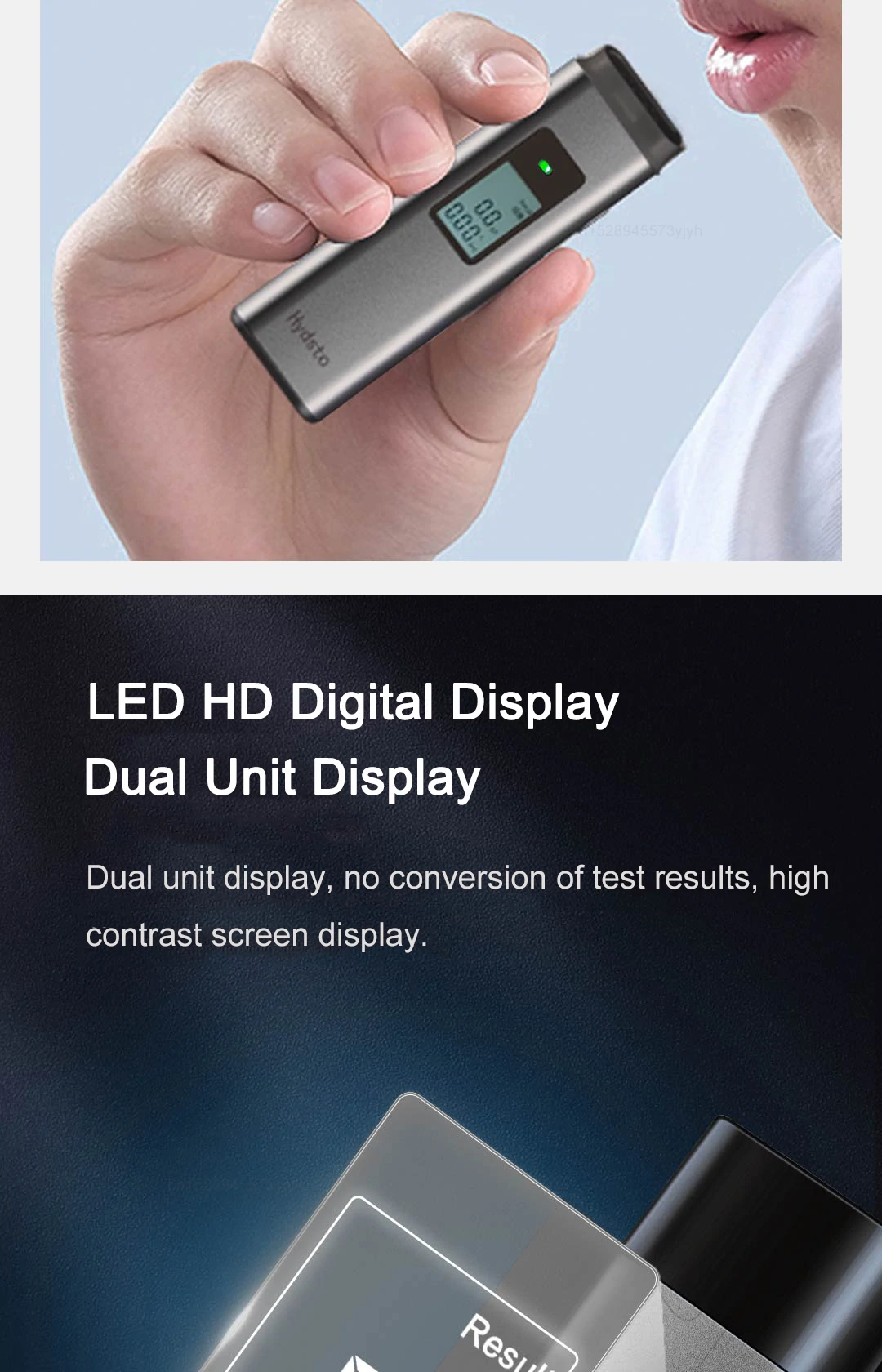 Hydsto Digital Alcohol Tester T1 Professional Alcohol Breathalyzer Breath Drunk Driving Analyzer LCD Screen Mini Tools