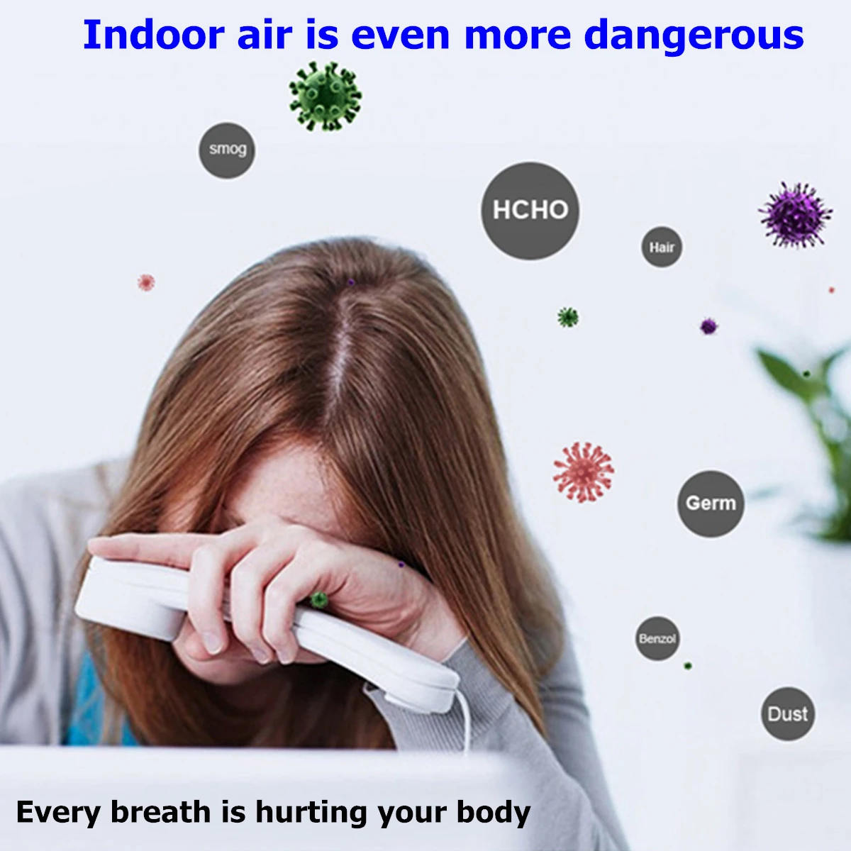 Mini Portable USB Air Purifier Necklace Ionizer Ion Generator Smoke Remover Home