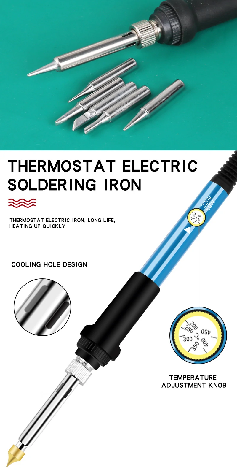 71 Pieces Adjustable Temperature Electric Soldering Iron Pyrography Tool Carving Pyrographer Pen Wood Burning Kit