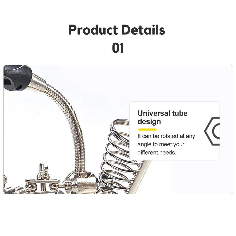 Multifunctional Electric Soldering Station Auxiliary Clamp Electric Iron Double Led Light Industrial Maintenance Bracket Type Magnifying Glass