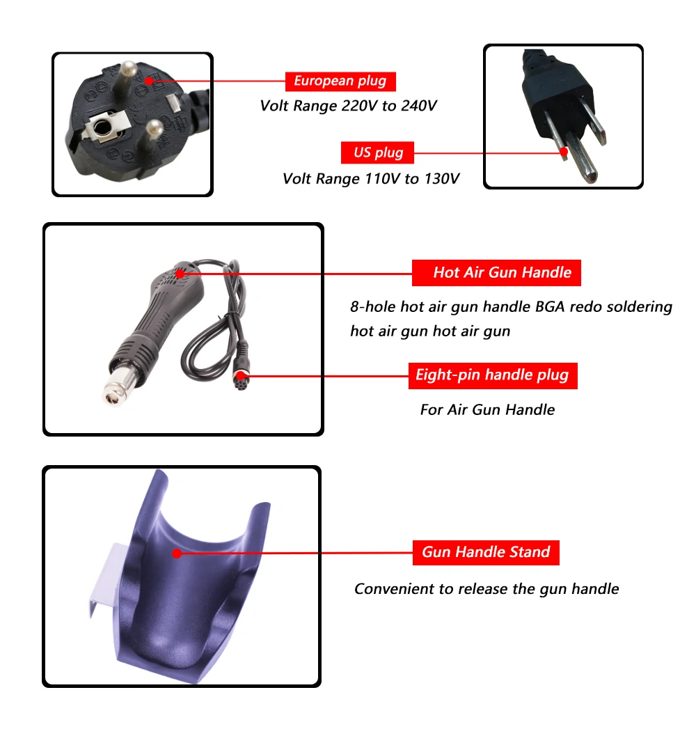 858D 700W BGA Rework Solder Station Soldering Heat Air Gun Station 220V / 110V For SMD SMT Welding Repair