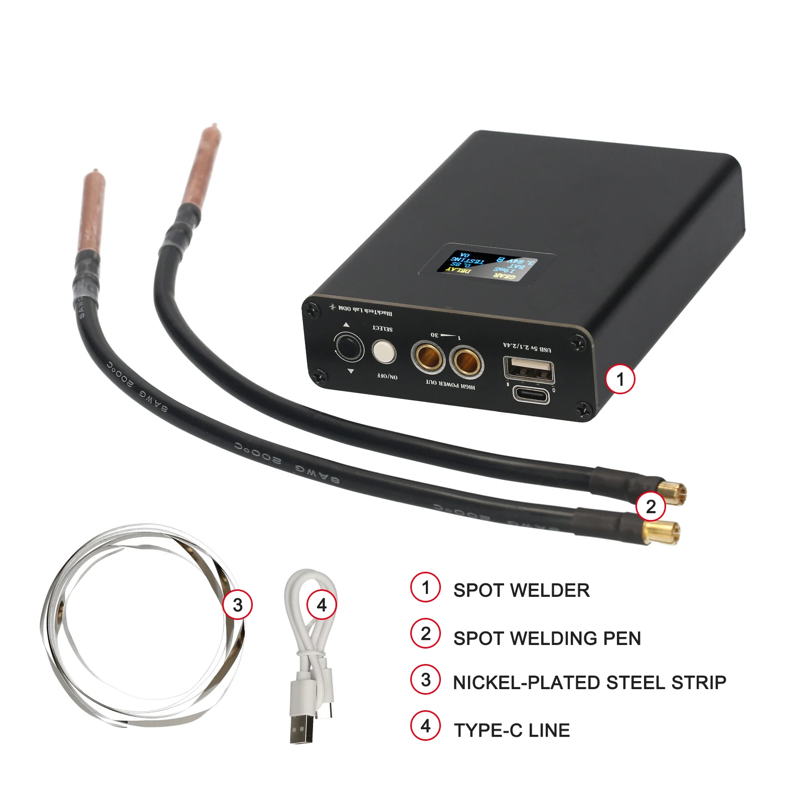 Portable Digital Display Spot Welding Machine Mini Diy Spot Welder Kit Weld Tools For 0.2mm Nickel Plated 18650 Battery Pack