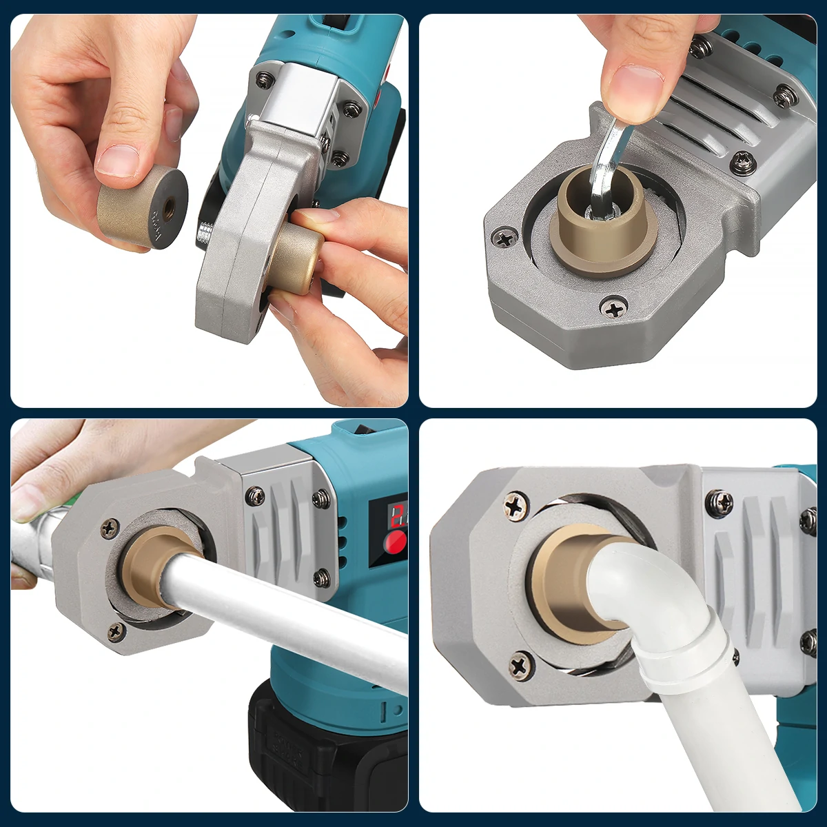 Excellway 1400W Pipe Welding Machine Kit  for Welding Plastic Pipes PP/PPR/PB/PE/PP-C Pipe EU Plug