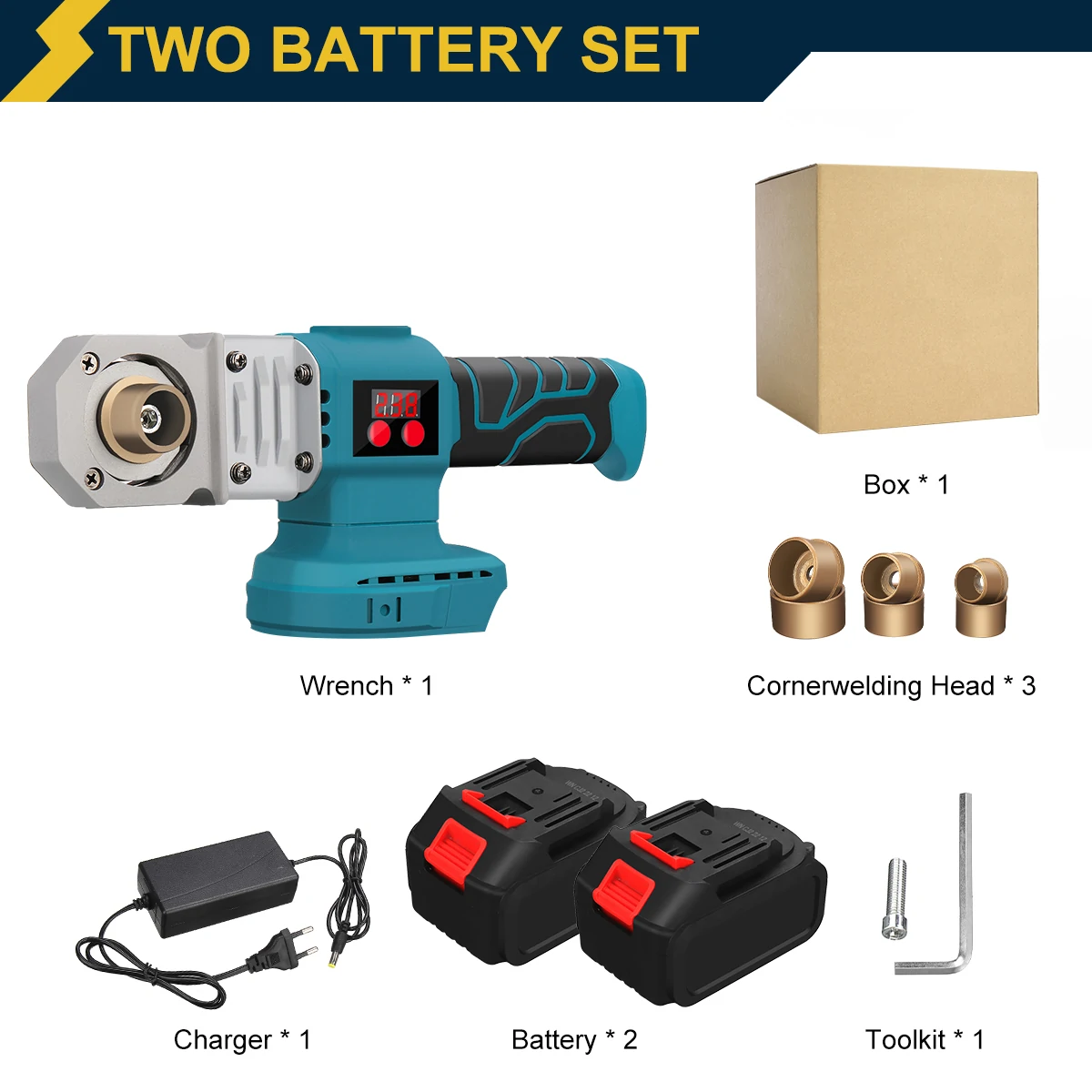 Excellway 1400W Pipe Welding Machine Kit  for Welding Plastic Pipes PP/PPR/PB/PE/PP-C Pipe EU Plug