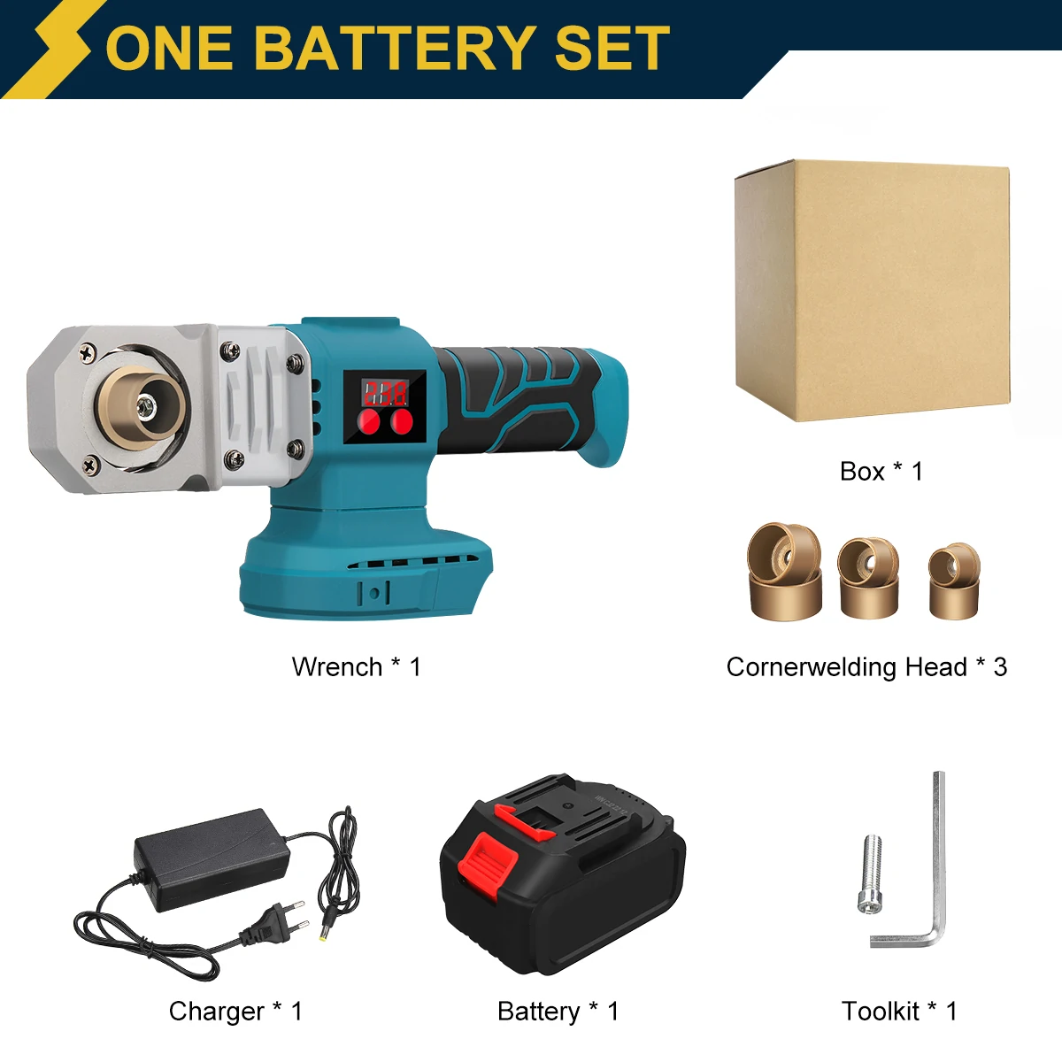 Excellway 1400W Pipe Welding Machine Kit  for Welding Plastic Pipes PP/PPR/PB/PE/PP-C Pipe EU Plug