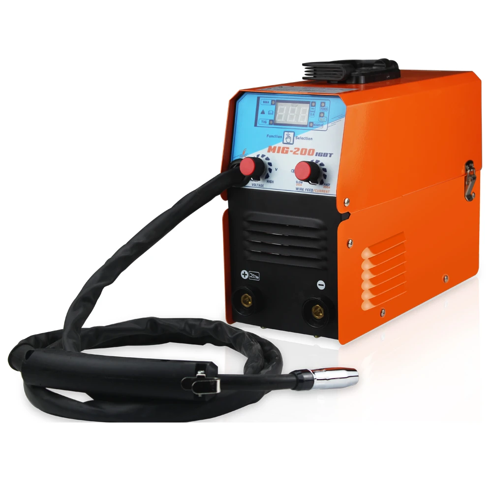 Mini MIG-200 AC220V IGBT MIG Welder MMA TIG 1 Phase Gasless Mini Welding Machine With Wire Welding Equipment