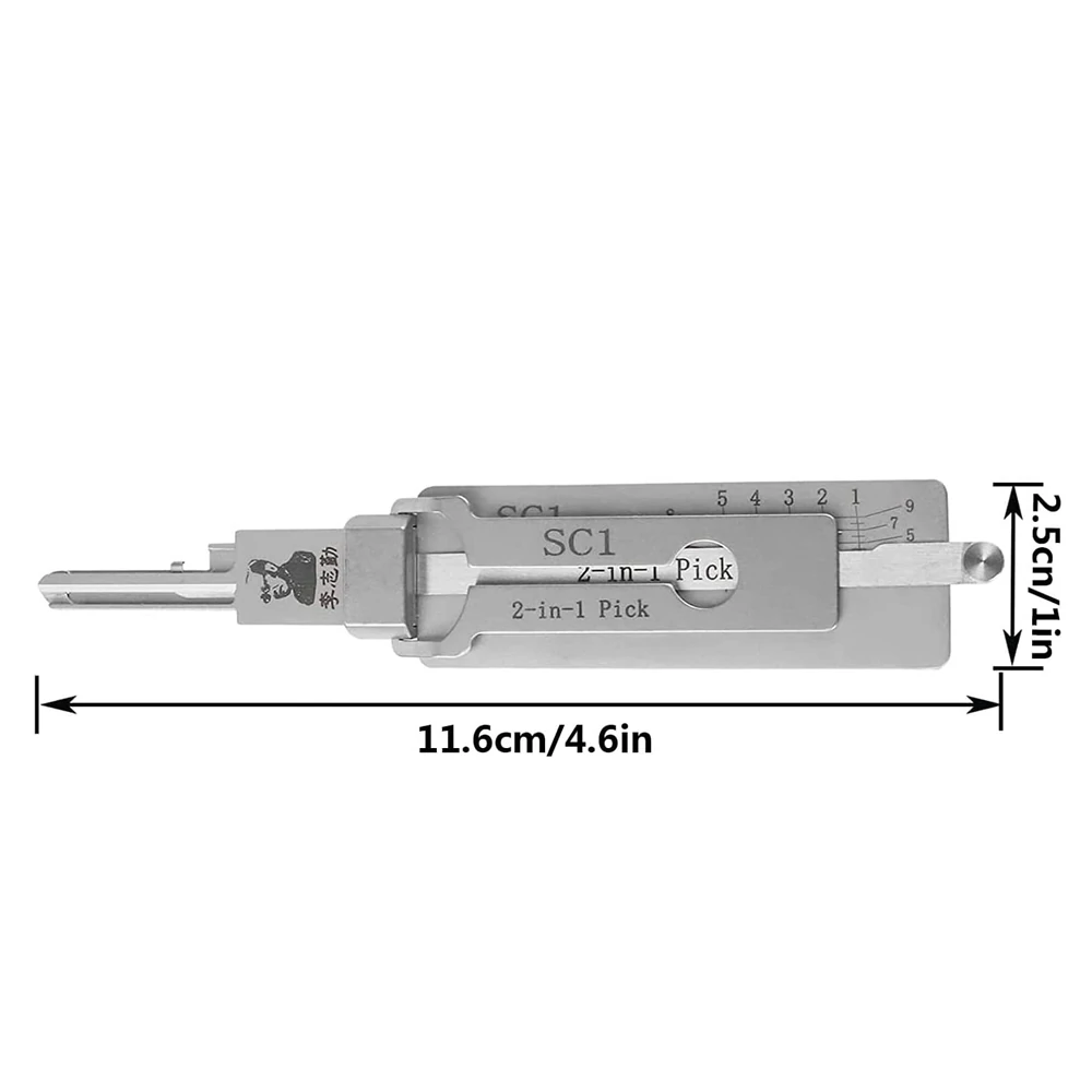 Drillpro 1PC 2 in 1 Tools KW1 SS001Pro KW5 SC1 SC4 Decoder Locks Professional Hand Locksmith Tool for All Type