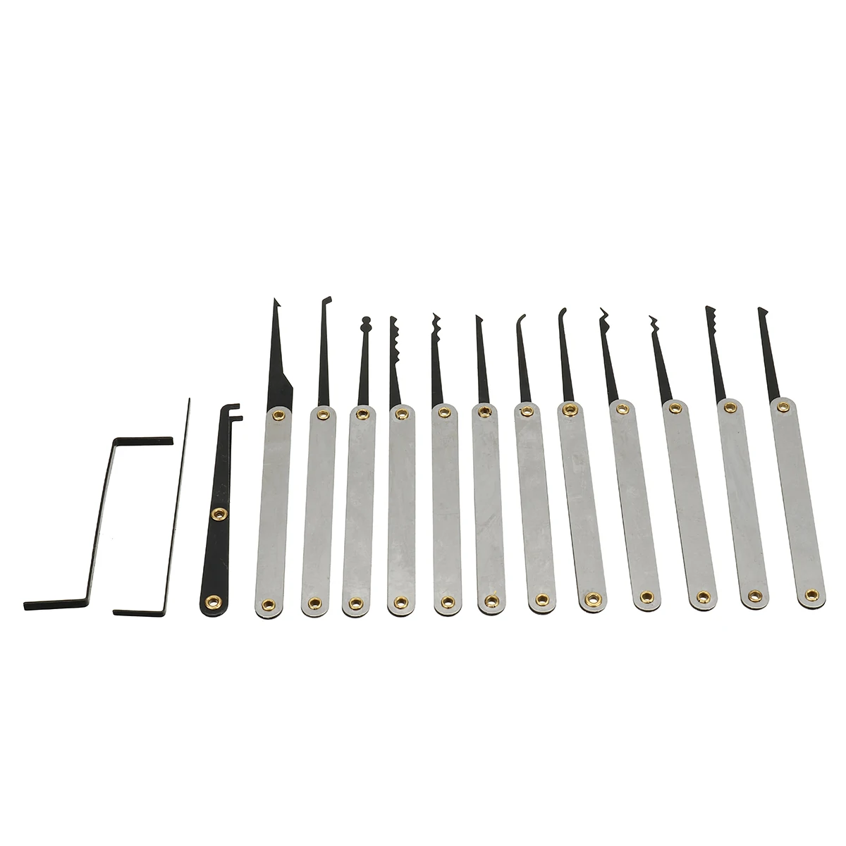 22PCS Stainless steel Picks and Padlocks Set Complete with Picking Blade, Wrench and Other Accessories Suitable for Everyday Use and Professional Locksmiths.
