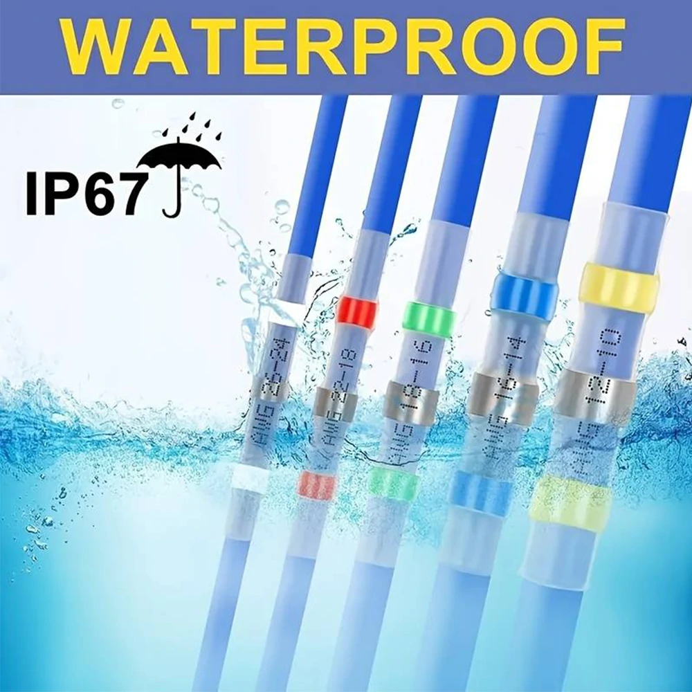 800PCS Waterproof Solder Heat Shrink Seal Sleeve Wire Butt Splice Connectors Kit