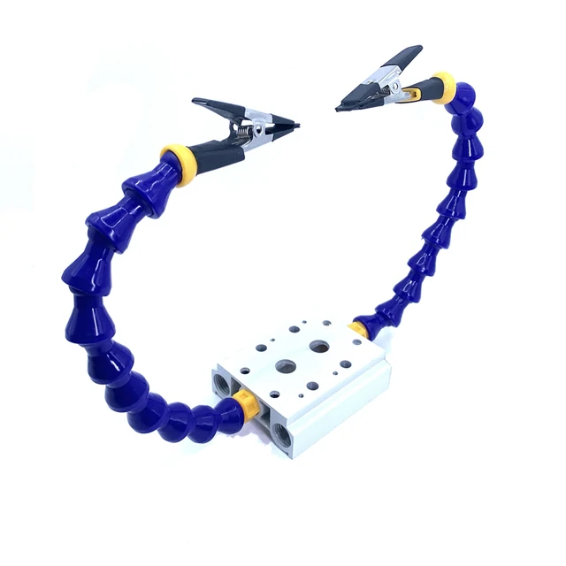 Two/Four/Six Brackets Benches Vise Table Clamp with Flexible Arm Aluminum Alloy Clamp Soldeirng Iron Holder Printed Circuit Board Welding Repairs