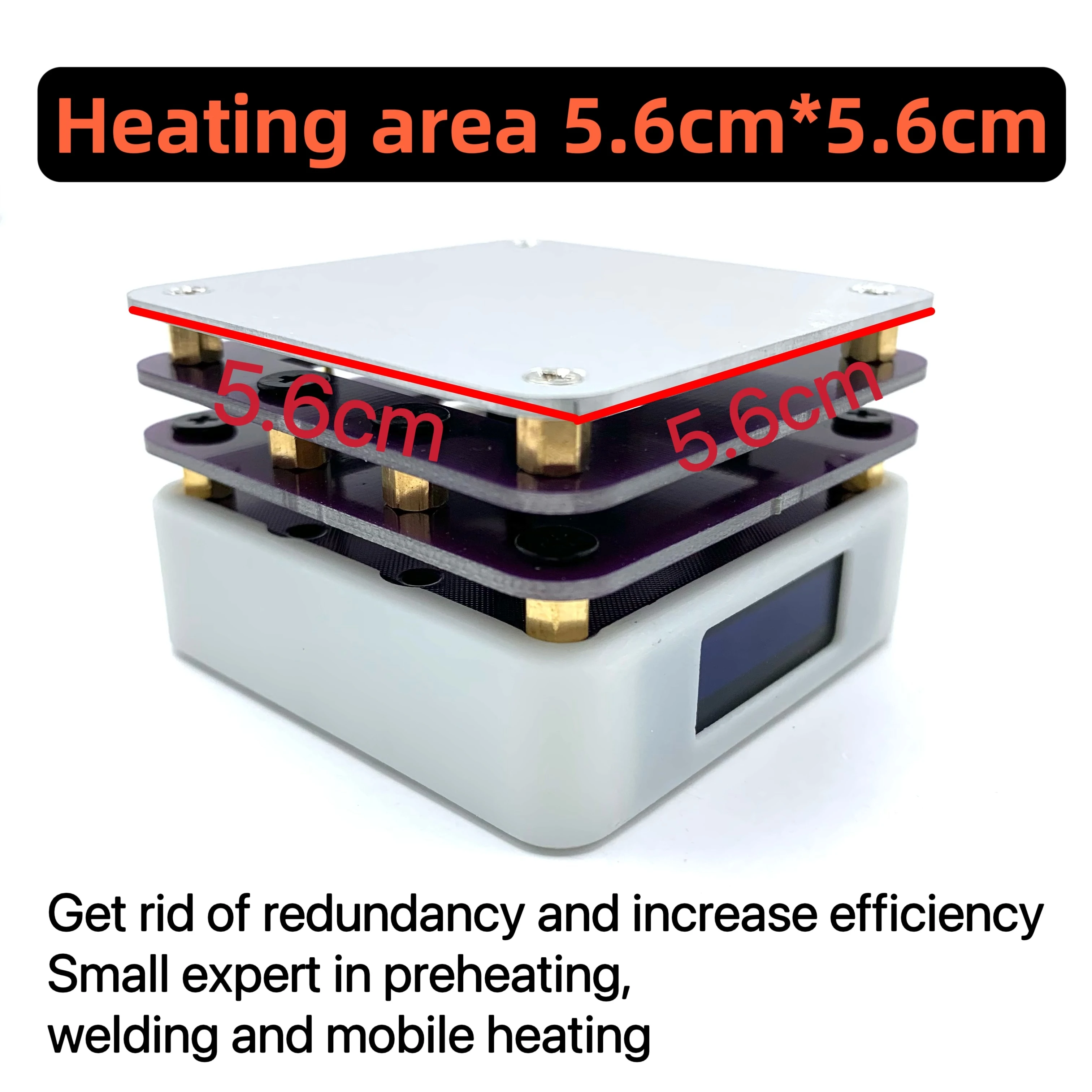 PD 65W Mini Hot Plate Preheater OLED Display PCB Board Welding Heating Plate Rework Station Preheating Platform Repair Tool
