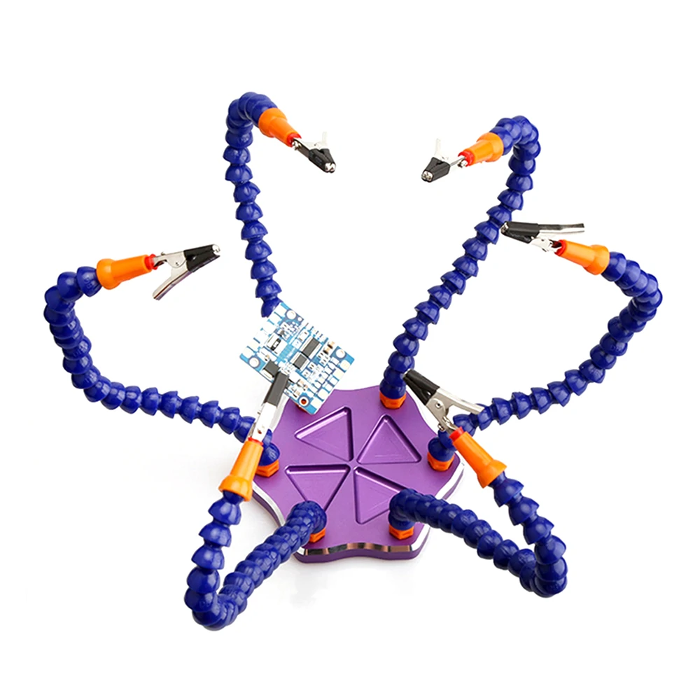 6-Jaw Multi-Weld Bracket Arm Repair Fixture with 7-Piece Flexible Arm with USB Fan for Modeling Weld Assembly Repair