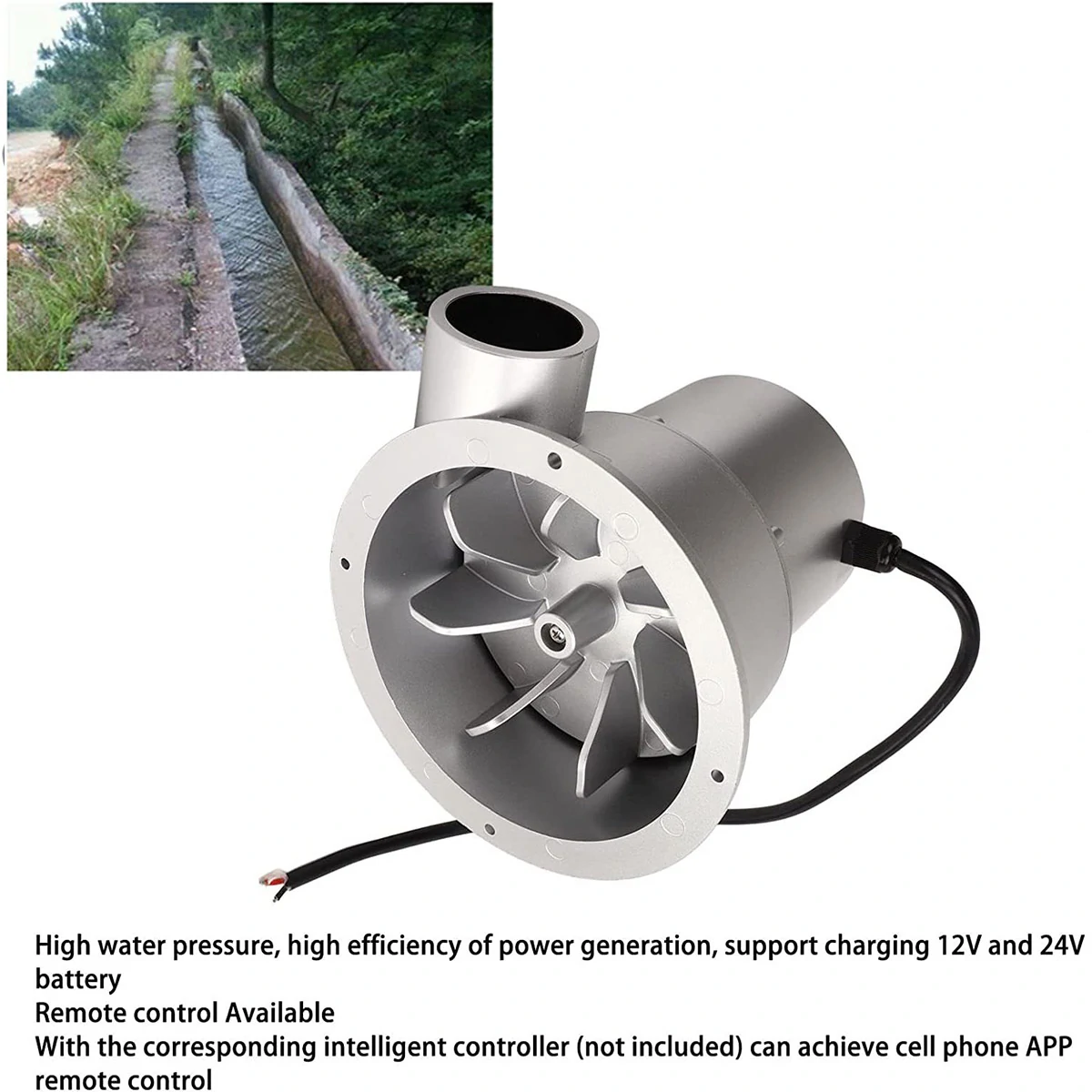 SJ18B High Efficiency Hydro Generator DC 36V No Load Voltage Supports 12V&24V Battery Charging Compact Easy Install & Remote Control Capable Ideal for Stream-Powered Energy Projects