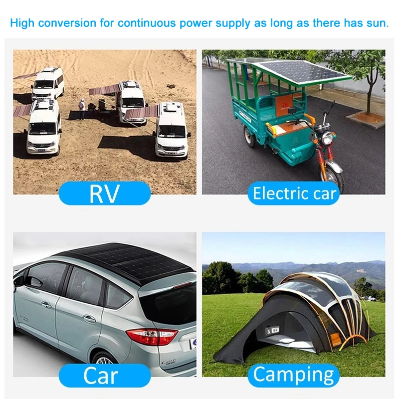 100W Solar Panel kit 12V battery Charger 10-100A LCD Controller For Caravan Van Boat