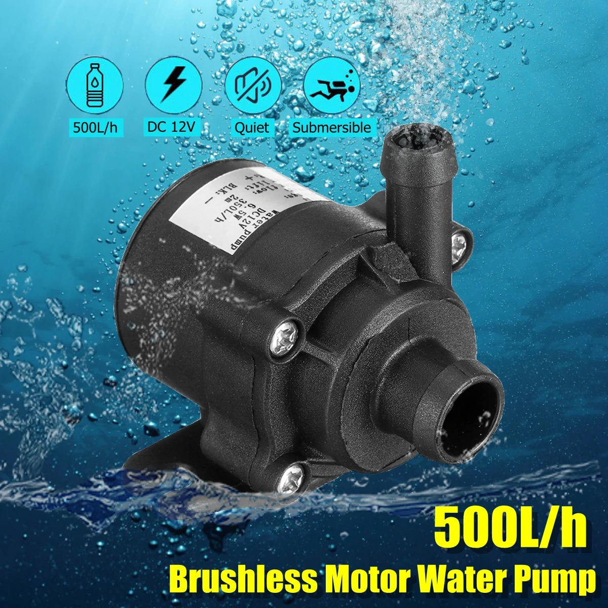 ZYW520 Ultra Quiet Mini DC 12V Lift Brushless Motor Submersible Water Pump
