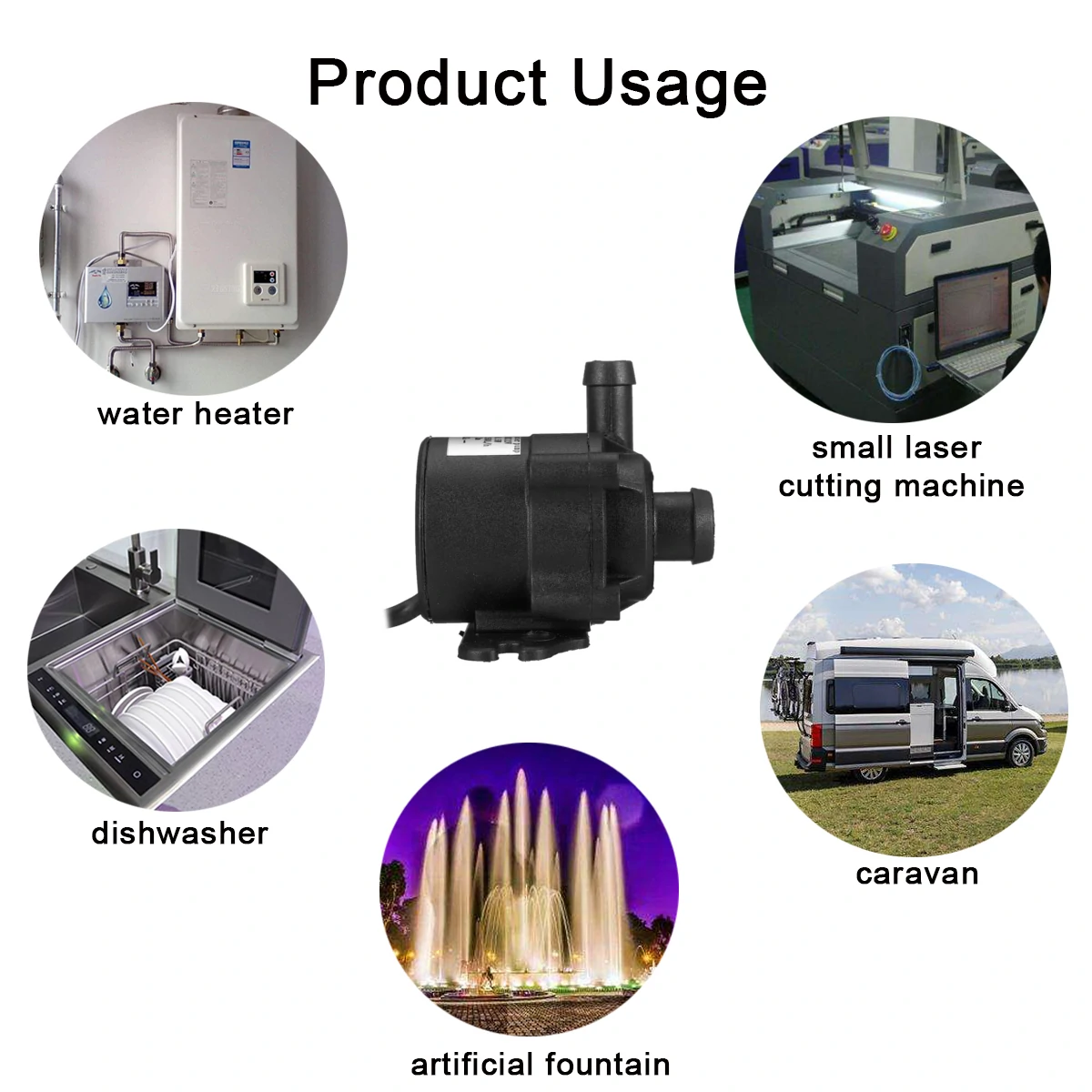 ZYW520 Ultra Quiet Mini DC 12V Lift Brushless Motor Submersible Water Pump