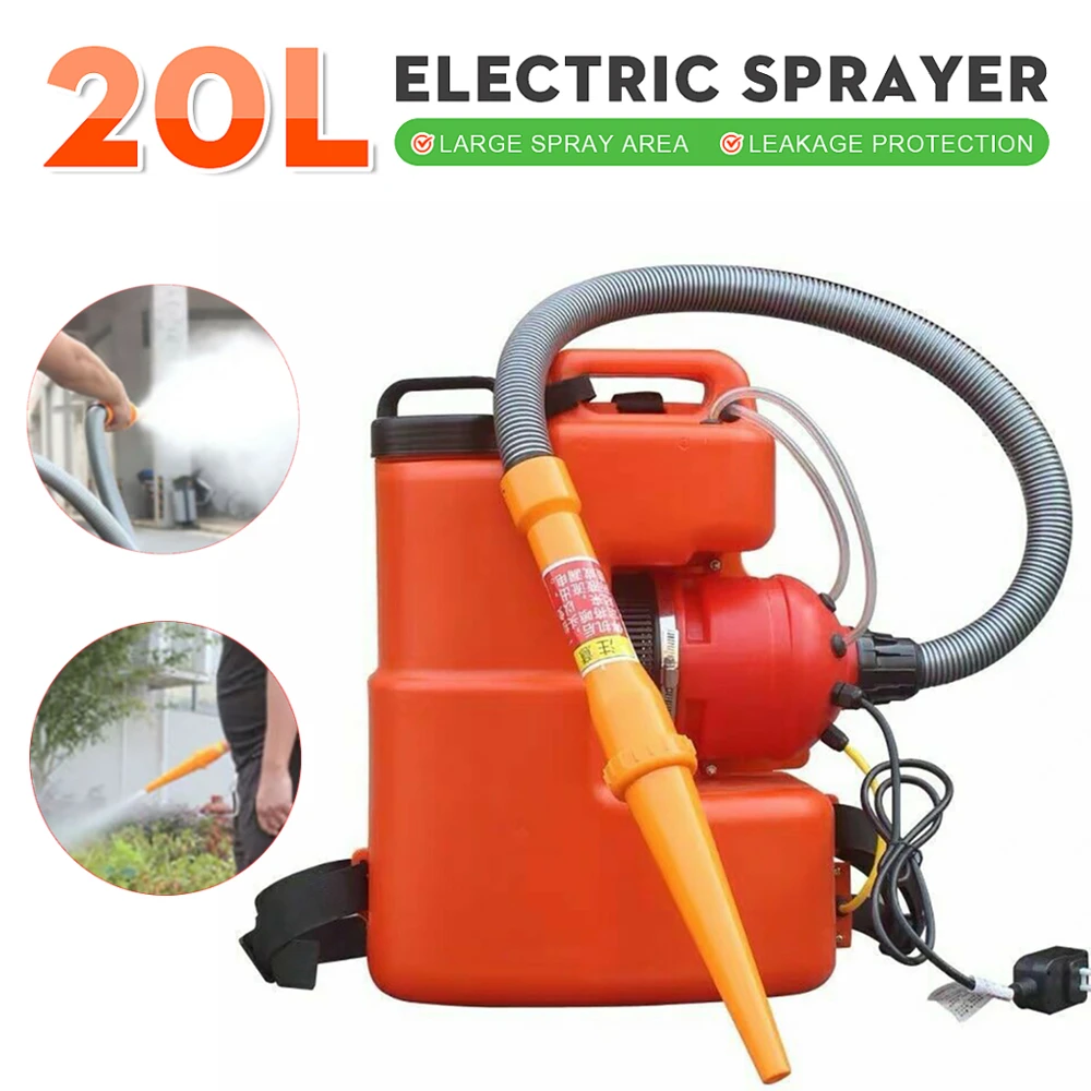 110V 20L 2200W Portable Electric Cold Fogger ULV Sprayer Nebulizer Hotels Residence Community Office Industrial Disinfection Sterilization InsecticidFarming US plug