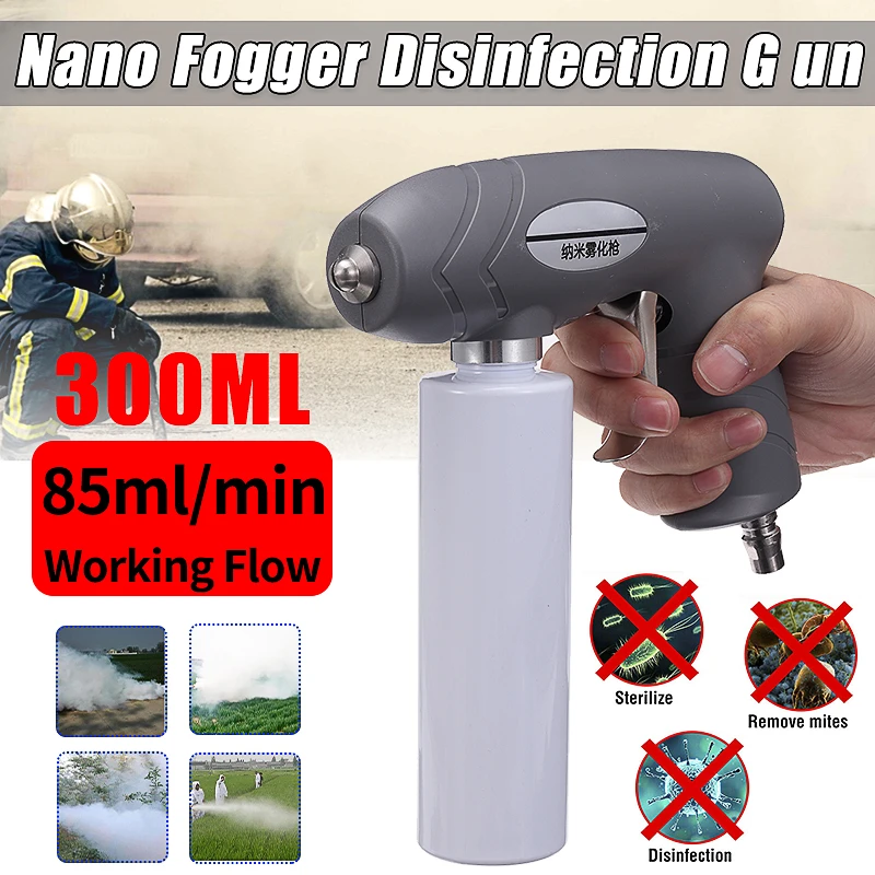 300ML Nano Atomizing Fogging Disinfection Steam Sprayer Atomizer Home Office