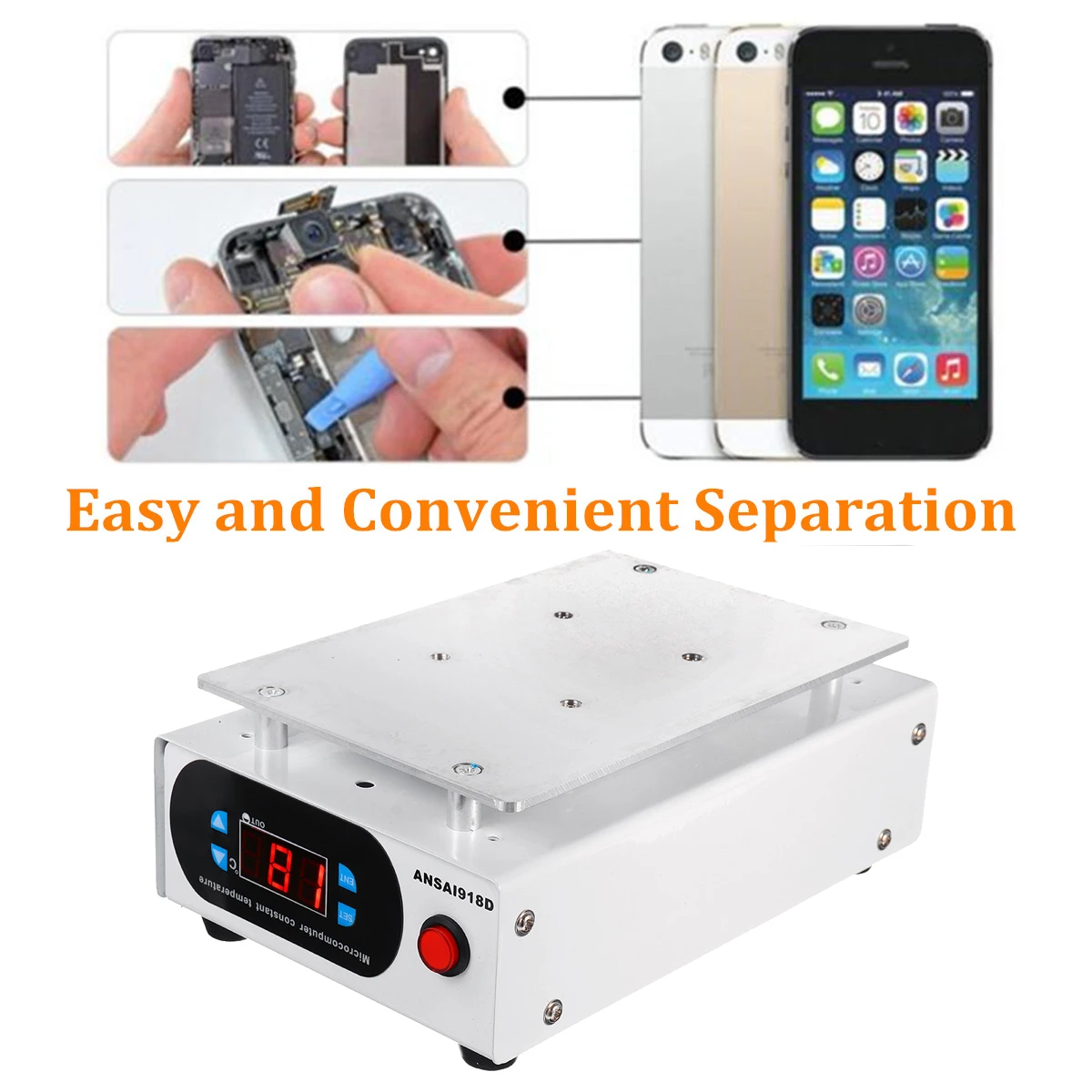 7'' Built-in Vacuum Mobile Phone LCD Glass Screen Separator Repair Machine