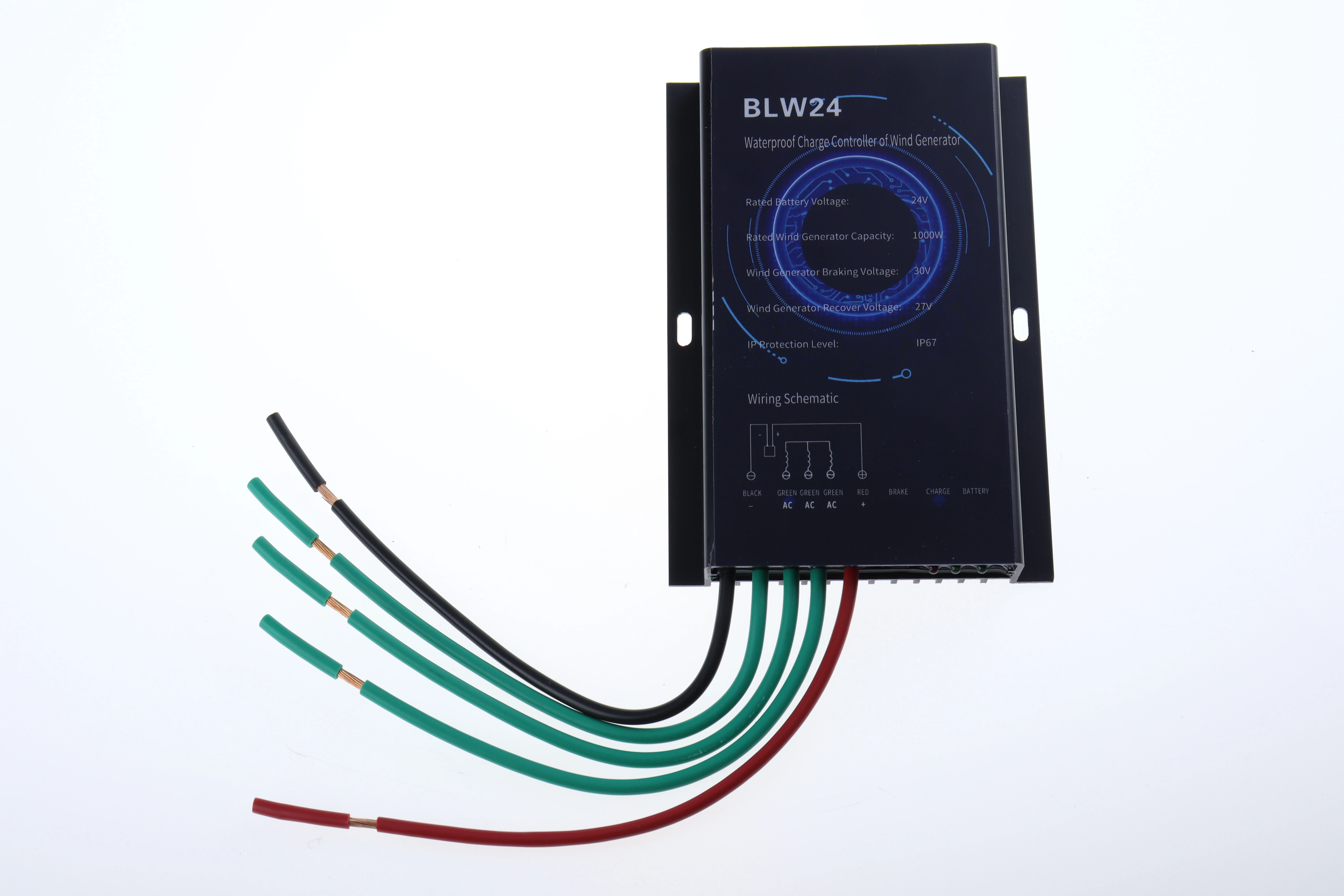 Excellway 1000W 24/48V Wind Turbine Controller Wind Controller for Home/Camping