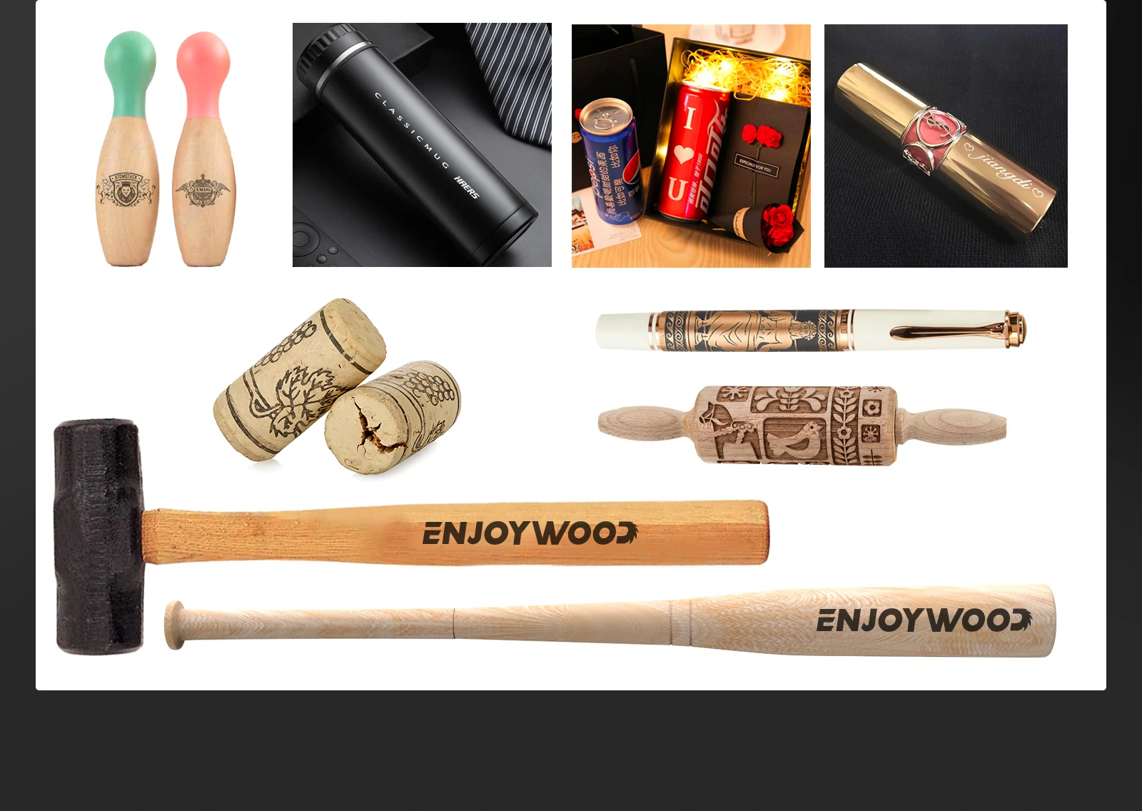 ENJOYWOOD R3 PRO Rotary Roller with Separable Support Module and Extension Towers for Laser Engraver