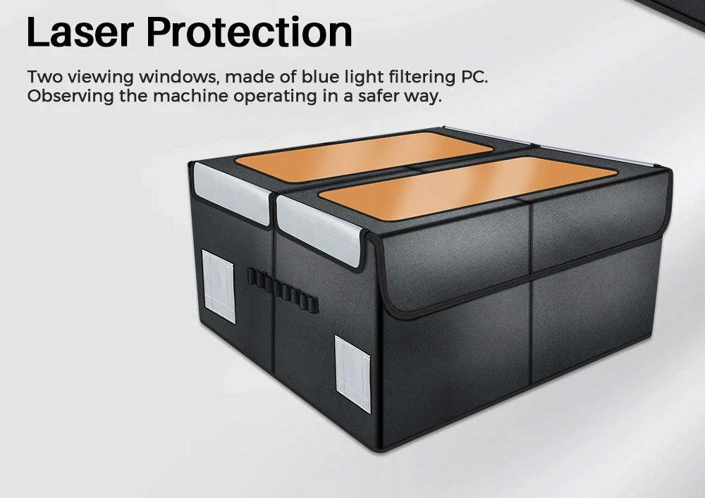 TWOTREES® TE700 Laser Engraver Enclosure with Vents Fireproof Materials Sound Insulation And Dust Protection Eye Protection