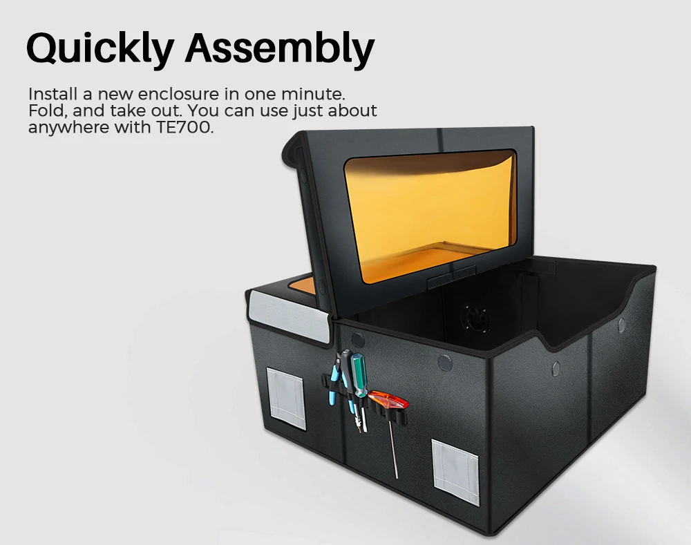 TWOTREES® TE700 Laser Engraver Enclosure with Vents Fireproof Materials Sound Insulation And Dust Protection Eye Protection