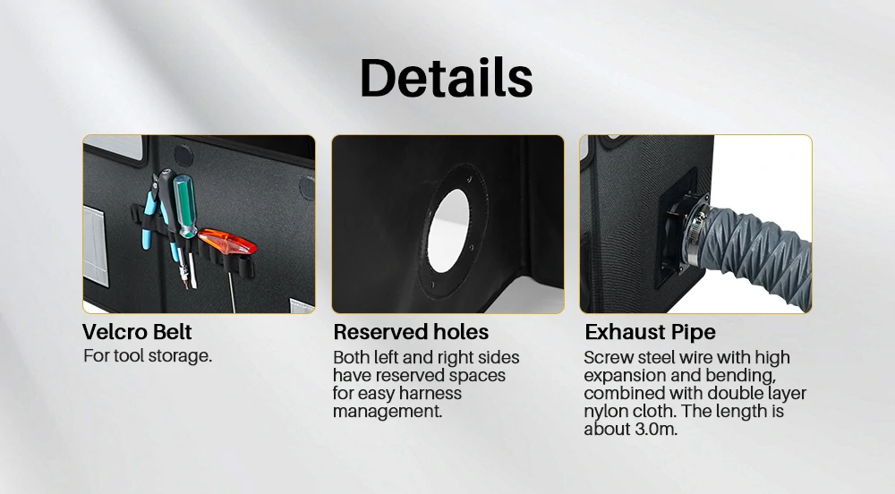 TWOTREES® TE700 Laser Engraver Enclosure with Vents Fireproof Materials Sound Insulation And Dust Protection Eye Protection