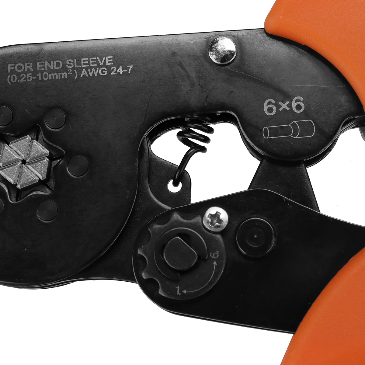 PARON JX-1687S Ratchet Type Labor-Saving 6 Side Terminal Crimping Plier