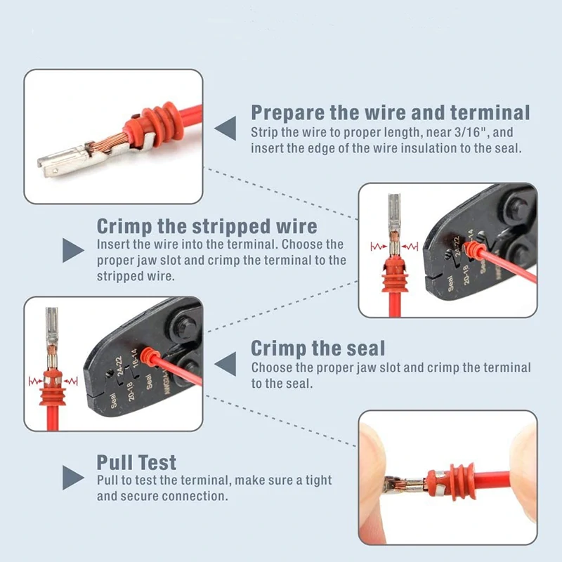 PARON JX-1941C Automotive Wiring Harness Terminal Crimping Plier Waterproof Connector Crimping Plier