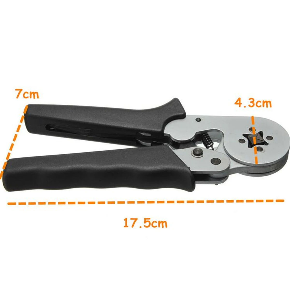 Self-Adjustable Terminal Crimping Tool with 0.08-6.0mm² Range Ergonomic Nylon Handle Uniform Pressure Crimp Ideal for Insulated and Non-insulated Wire Connections