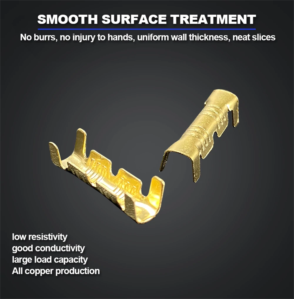 1000PCS Gold 453 U-Shaped 0.3-1.5mm 2 Terminal Tab Cold Inserts Connectors Cold Terminal Small Teeth Fascia Terminal