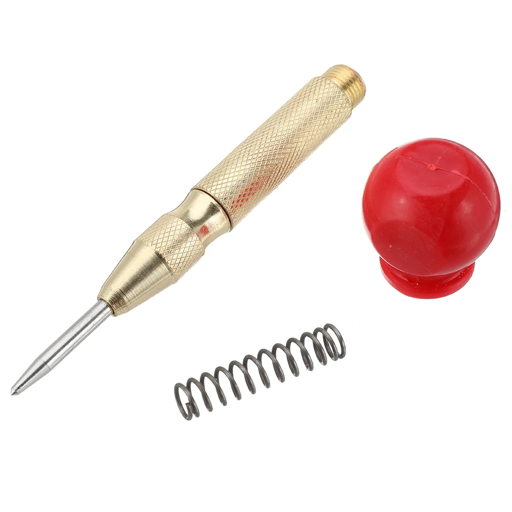 6mm Automatic Center Pin Punch Spring Loaded Marking Starting Holes Tool
