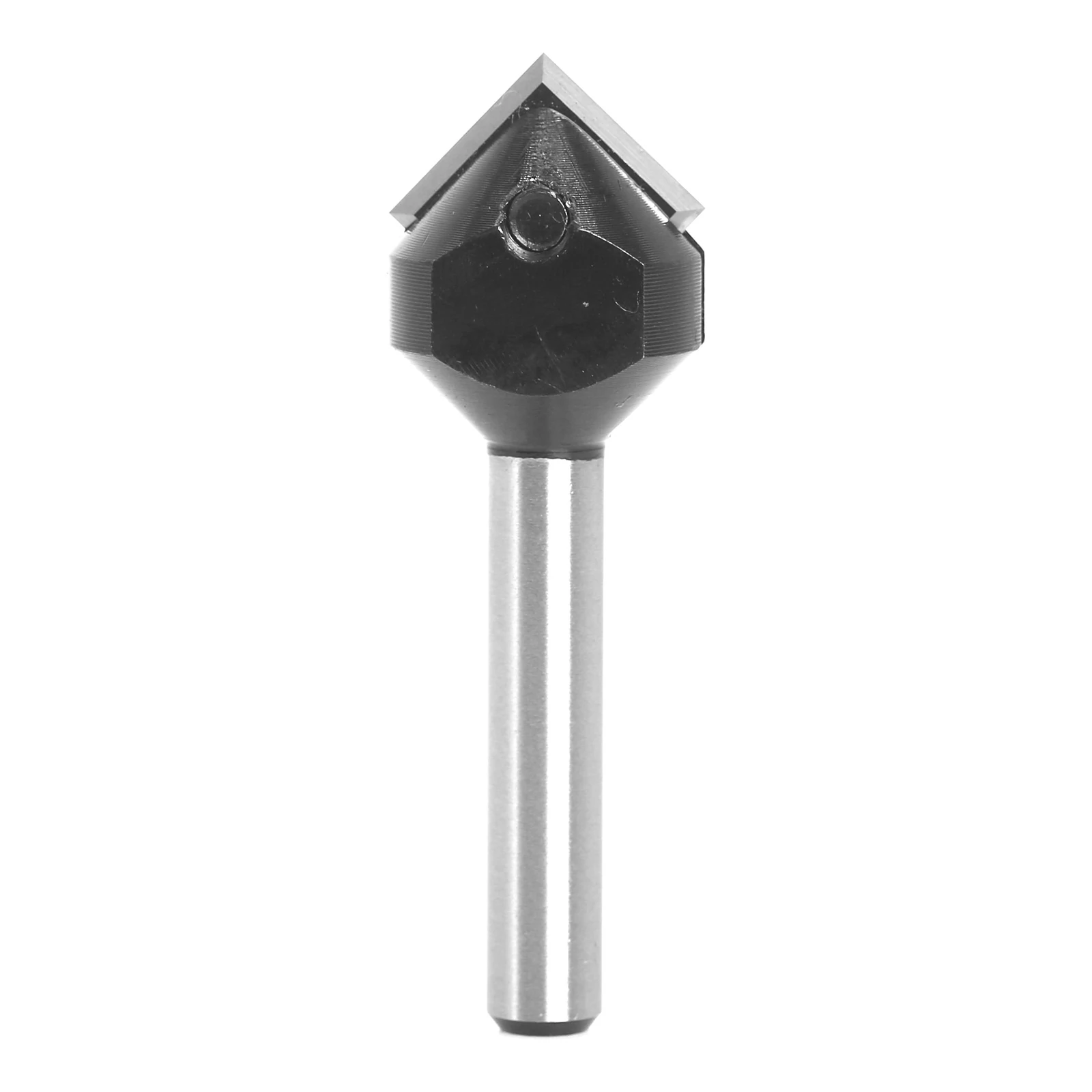 Insert Style Carbide Spoilboard V groove90° Single Flute Ruter Bit End Mills Woodworking Milling Cuttters Shank 1/4