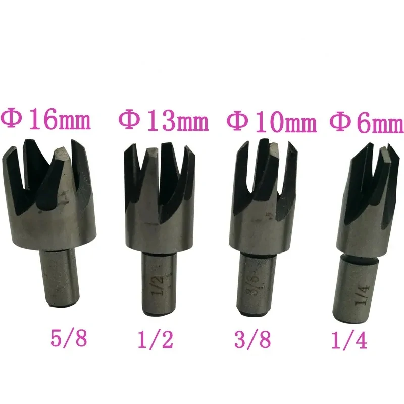 8PCS HSS Cork Drill Bit Set Wood Plug Cutter Drill Cutting Tool Drill Bit Set Bored Hole Tenon Drills